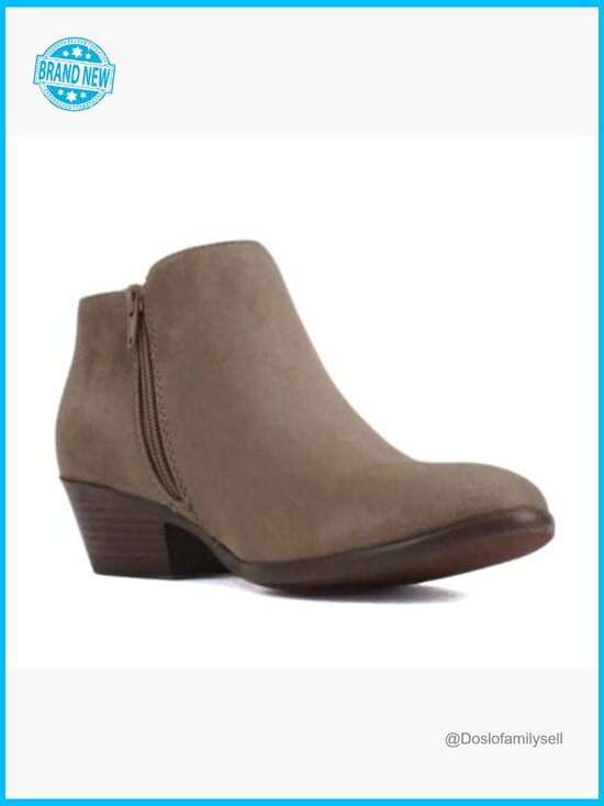Amazon.com: Ctreela Boho Booties Chunky Heel Shootie Retro  Faux Suede Stacked Heel Western Ankle Bootie Chunky Modern Casual